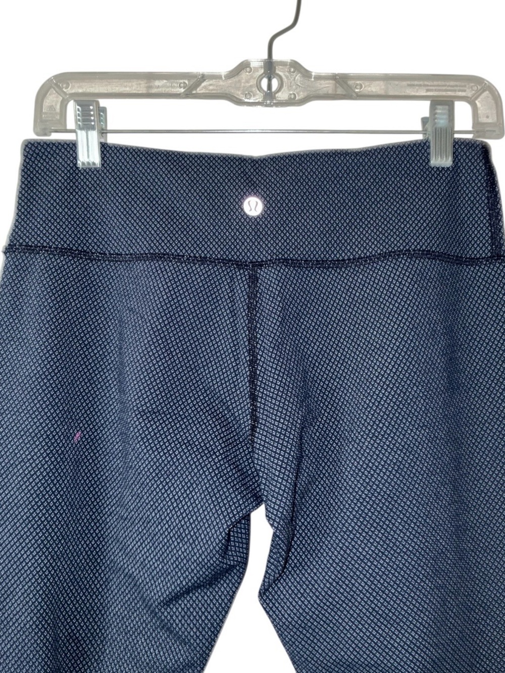 Lululemon Wunder Under high-rise leggings navy blue and white diamond Sz 8